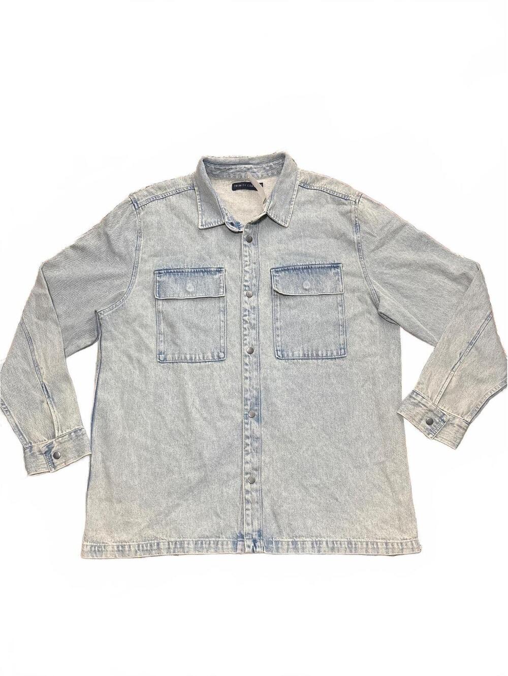 Trinity Coast Light Wash Denim Shirt Jacket XL